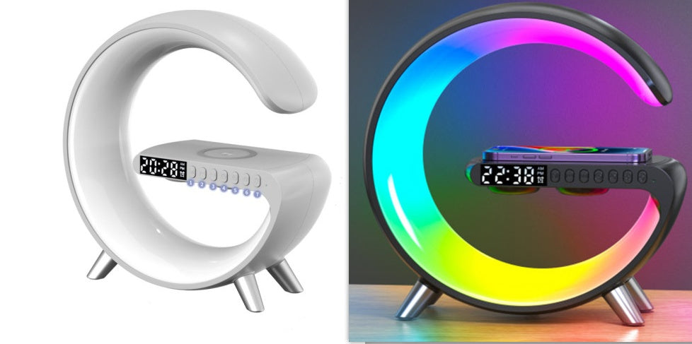 3-in-1 Smart G LED Lamp – Speaker, Wireless Charger & RGB Light
