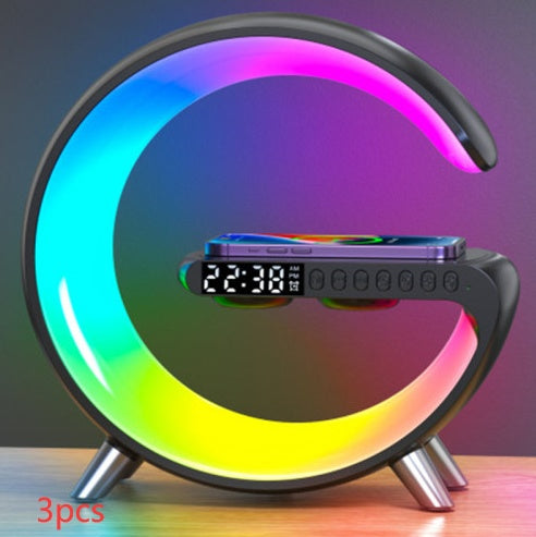 3-in-1 Smart G LED Lamp – Speaker, Wireless Charger & RGB Light