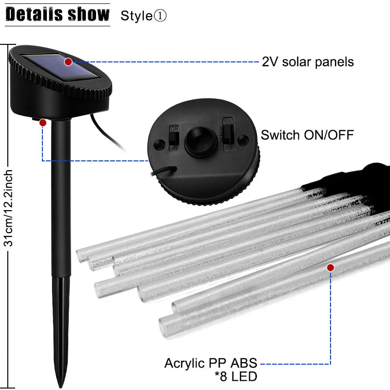 Solar Garden Lights Outdoor Set
