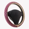 Sparkle Bling Rhinestone Plaid PU Material Steering Wheel Cover Universal Fit for Most Vehicles Lightweight Durable Protector