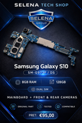Samsung Galaxy S10 SM-G973F 8GB / 128GB Dual SIM Mainboard + Front & Rear Cameras