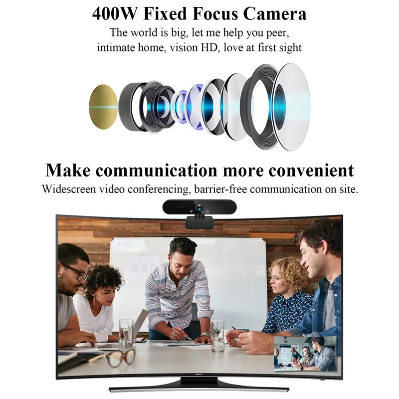 Hd Web Camera 1080p 2K 4K Living Video Calling Conference Microphone Autofocus Usb Computer Laptop Camera