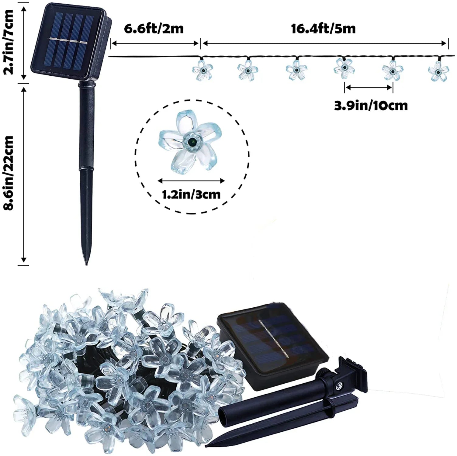 Solar LED Flower Lights – Waterproof Garden Decorative Lights for Outdoor Yard & Pathway