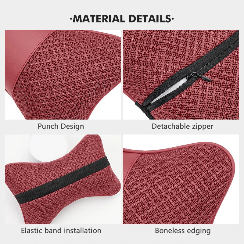 Headrest Pillow – supports neck and reduces tension
Lumbar Pillow – supports lower back and improves posture