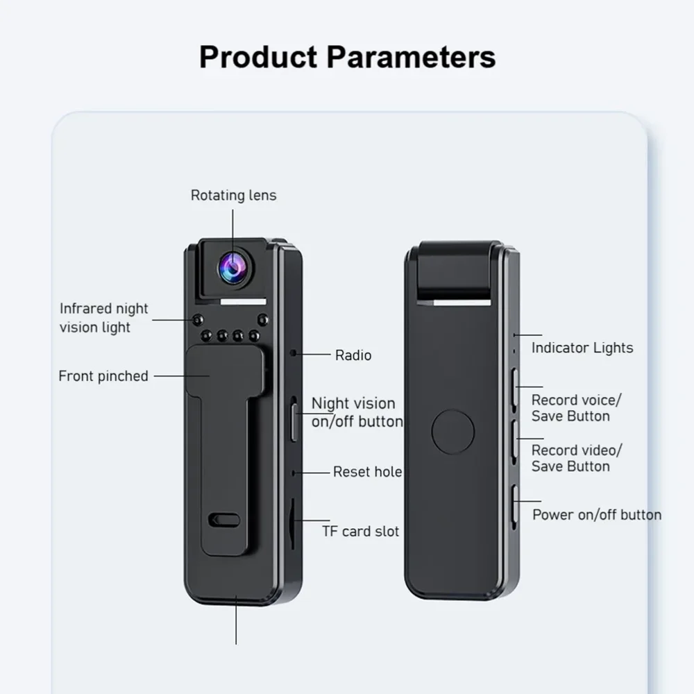 A8 HD 1080P Mini Camera Portable Small Digital Video IP Camera Recorder Cam Infrared Night Vision  Miniature Camcorder