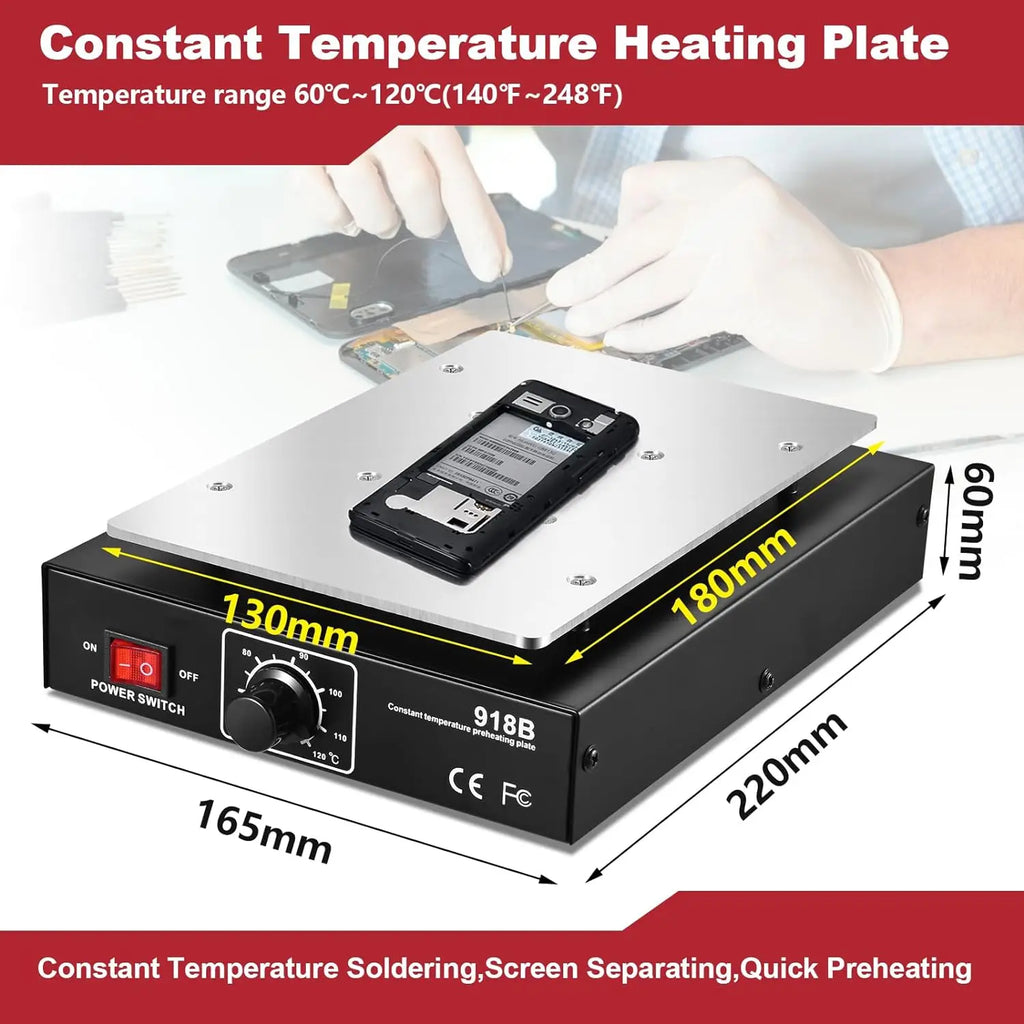 450W Durable LCD Screen Separator Heating Platform Plate Glass Removal Phone Repair Machine Auto Heat Splitter Smooth Plate