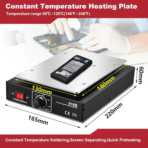 450W Durable LCD Screen Separator Heating Platform Plate Glass Removal Phone Repair Machine Auto Heat Splitter Smooth Plate