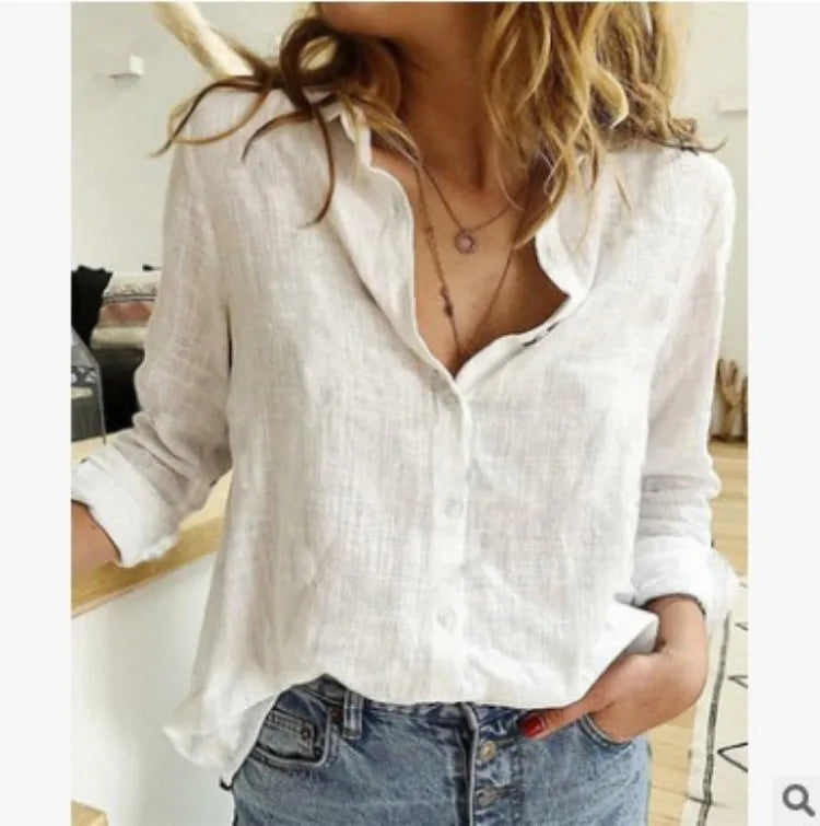 Cămașă Damă din Bumbac cu Imprimeu Floral – Lejeră, Elegantă, Mărimi până la 5XL