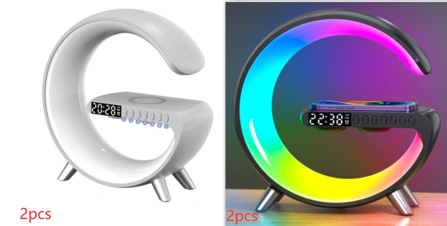 3-in-1 Smart G LED Lamp – Speaker, Wireless Charger & RGB Light
