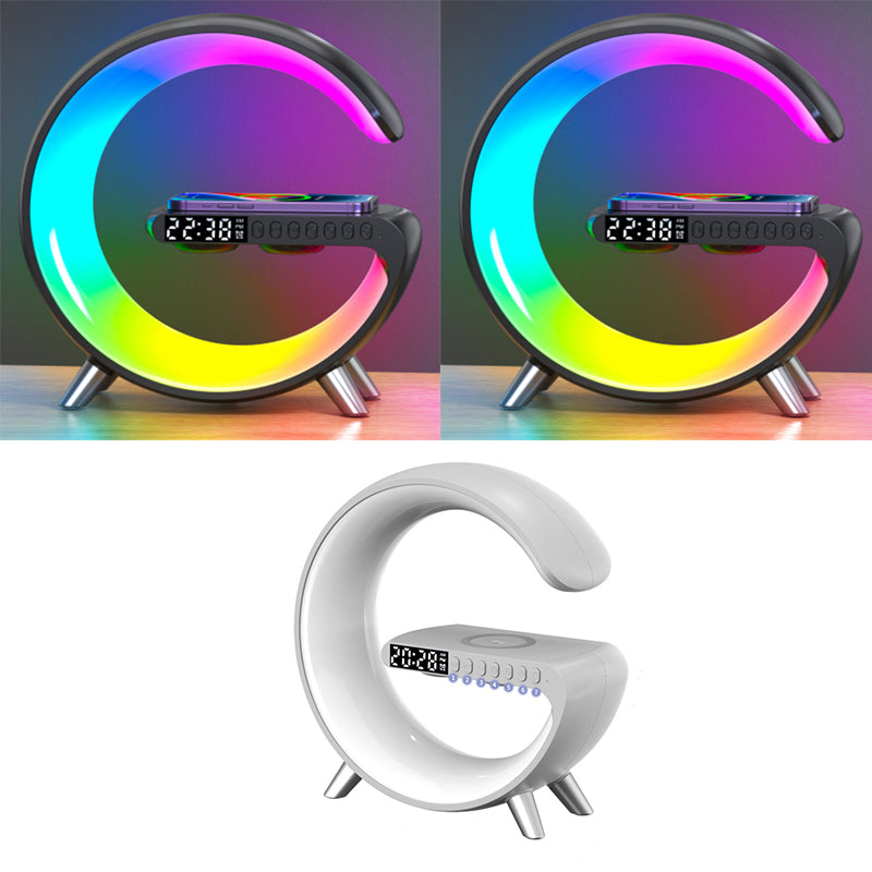 3-in-1 Smart G LED Lamp – Speaker, Wireless Charger & RGB Light