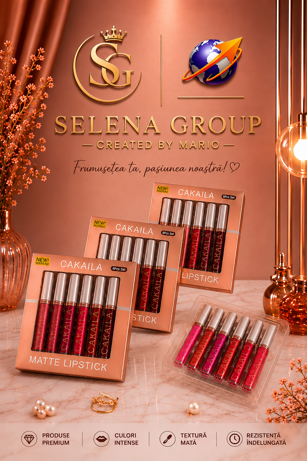 Selena Group Velvet Matte Lip Collection – Fruity Flavor Edition