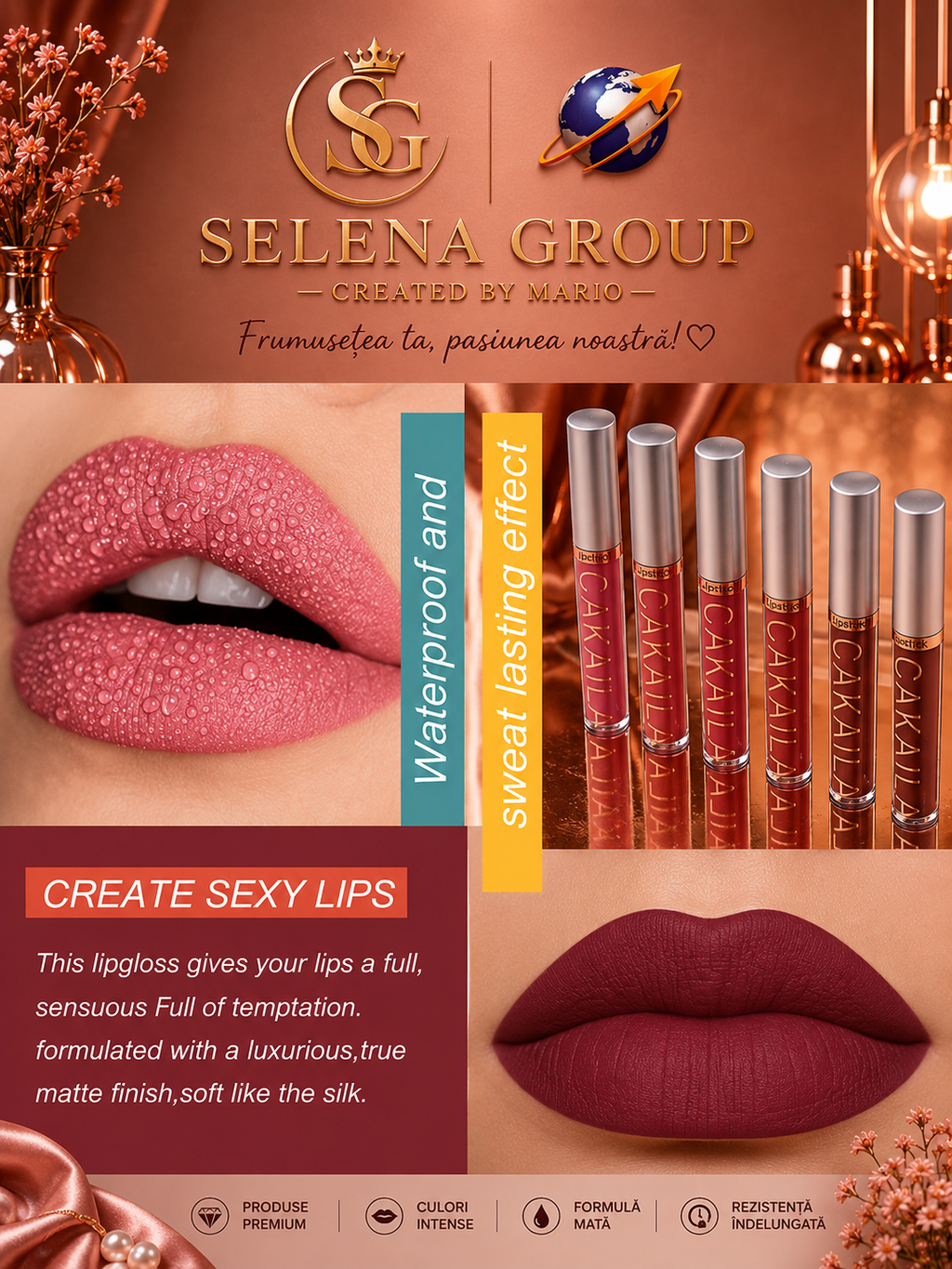 Selena Group Velvet Matte Lip Collection – Fruity Flavor Edition