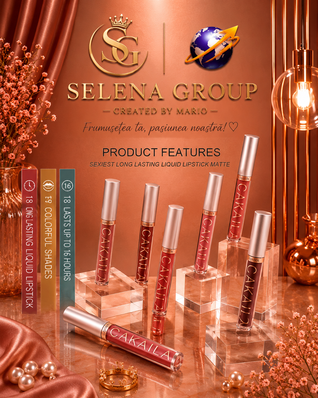 Selena Group Velvet Matte Lip Collection – Fruity Flavor Edition
