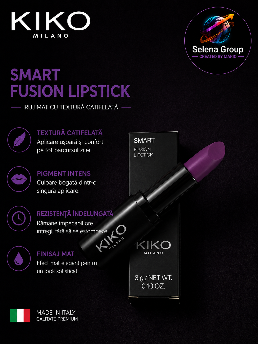 KIKO Velvet Passion Matte Lipstick – Luxury Matte Edition